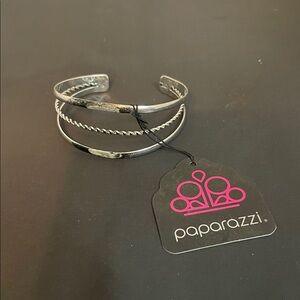 Paparazzi Twisted Silver Bracelet